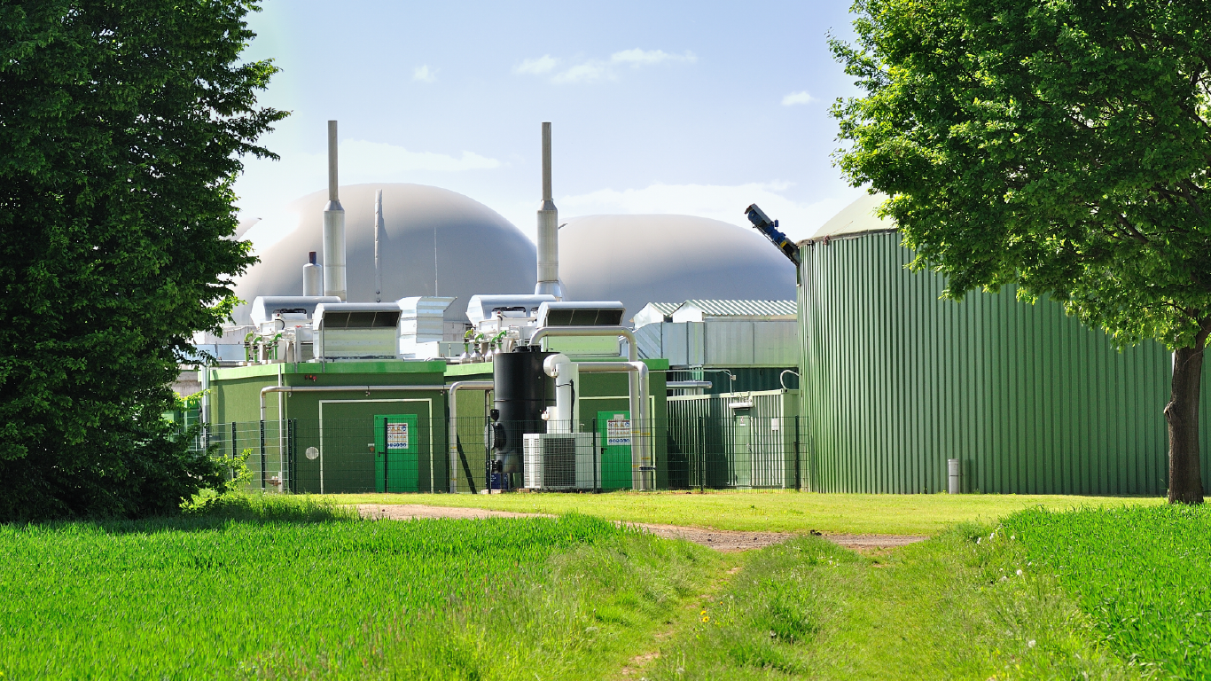 Biofuel production facility concept.