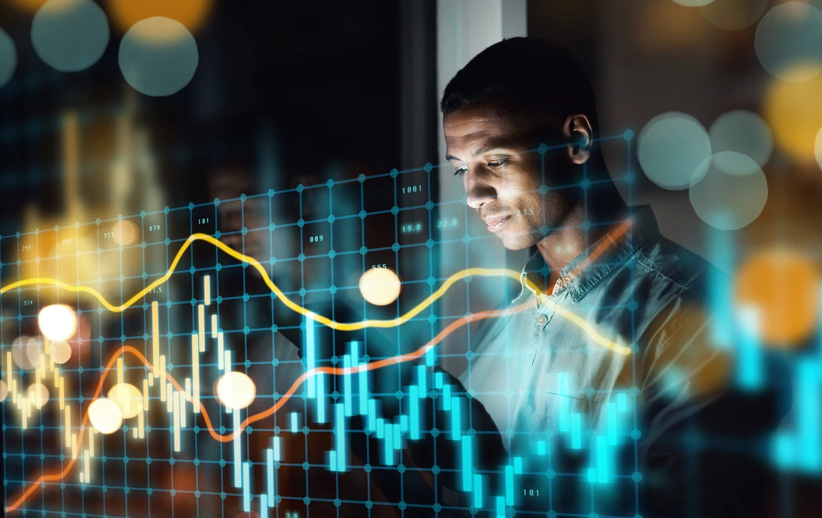 Businessman Data Engineering Graph