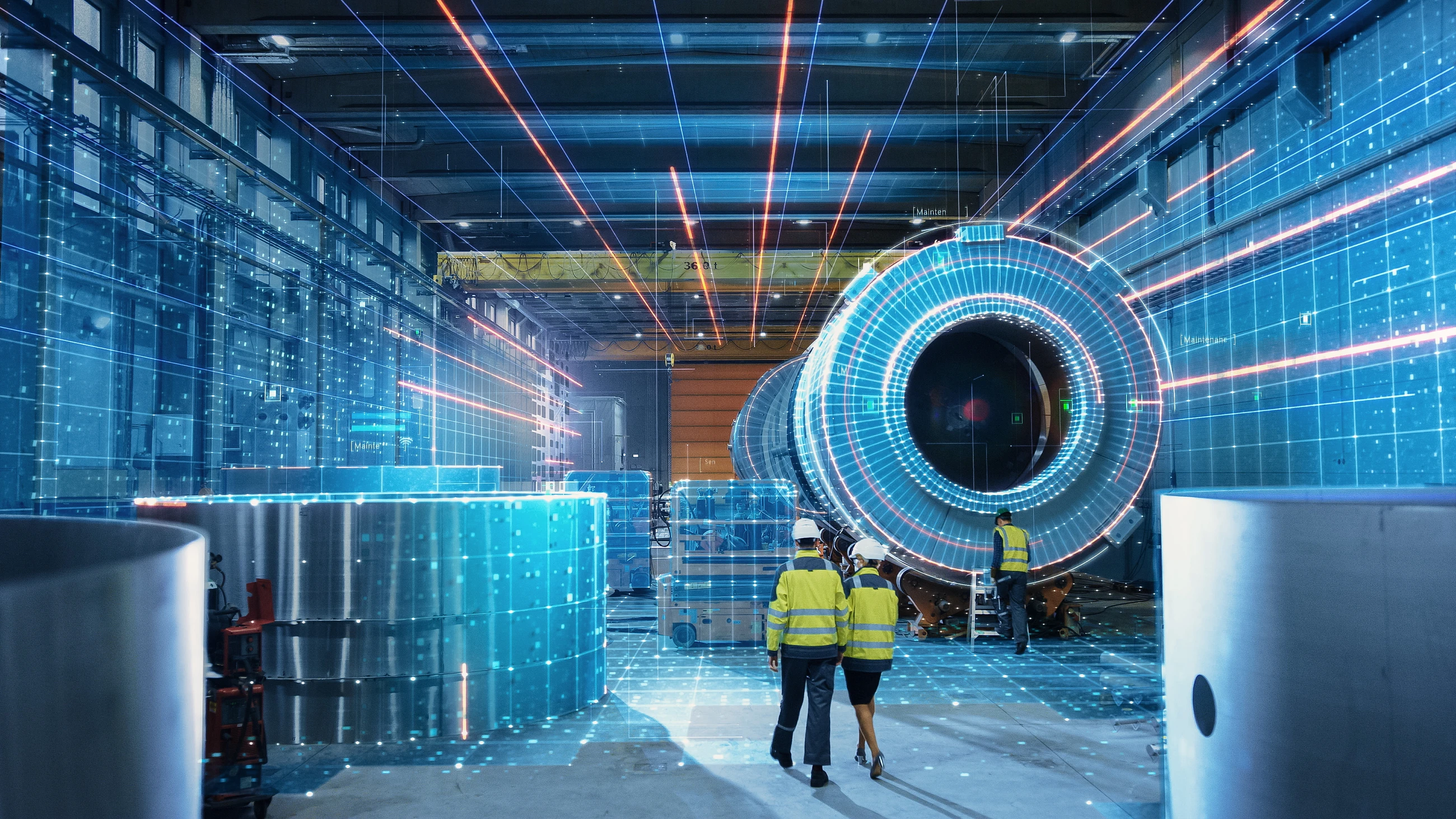An energy centre flowing with data.